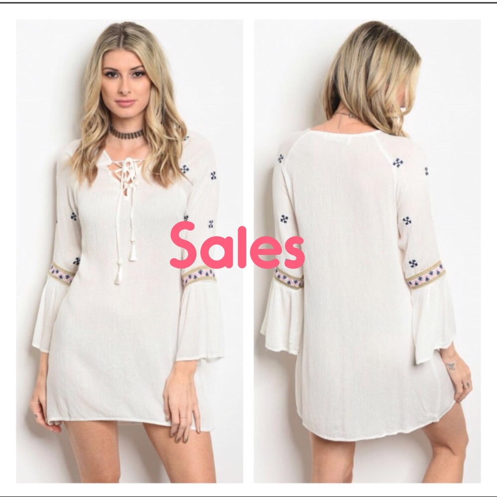 Stunning Off White Tunic Dress